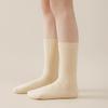 Calcetines de media caña para niña Primavera y Otoño Marrón vintage Calcetines de media caña Estilo coreano para niña Otoño Combinan con todo Calcetines de algodón de color liso para niños Bebé