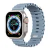 Adecuado para correas de Apple Watchs456789/10/11 Correas de Apple Modificadas Correas de Reloj de Silicona Marina