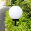 Lámpara de jardín con bombilla solar insertada lámpara de jardín insertada bombilla redonda blanca bola de onda lámpara de jardín con bombilla solar insertada