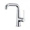 Grifo de Lavabo Extraíble de Estilo Europeo de un Solo Agujero Caliente y Frío Grifo de Baño Caliente y Frío Lavabo de Encimera
