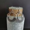 Venta caliente transfronteriza Mingcheng, pendientes de plata antiguos huecos redondos geométricos retro, pendientes de moda personalizados europeos y americanos al por mayor