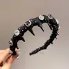 Sonho de BolinhasPreta e branca tiara com pente e coroa alta, acessório de cabelo de alta moda estilo francês