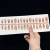 Uñas Portátiles Populares de Xiaohongshu, 30 Piezas, Diseño de Flor Ojo de Gato, Estilo Francés Fresco y Sencillo, Pegatinas de Uñas de Alta Gama, Removibles