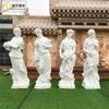 Escultura de piedra de mármol blanco diosa de las cuatro estaciones Ángel Europeo Adornos de patio de Villa Ángel de mármol adornos de escultura personalizada