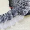 Nuevo ribete de encaje plisado a cuadros de 6CM para faldas Lolita hechas a mano DIY, accesorios para juguetes y mascotas, materiales decorativos