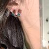 Pendientes de estrella con forma de estrella de cinco puntas y circonitas, con diseño de nicho femenino, estilo frío, versión femenina