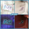 Ruikalong Novo Azul Luminoso Tatuagem Adesivo Deve Ajudar Borboleta À Prova D' Água Festival de Música Boate Sílaba Elétrica Atacado
