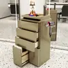 Nuevo Gabinete de Herramientas para Barbería Gabinete para Salón de Peluquería Carrito Móvil Gabinete de Almacenamiento de Herramientas de Madera Maciza Móvil Sin Instalación