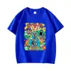 Camiseta de Manga Corta Estampada de Color Puro Cómoda y Transpirable para el Verano 2025 Nueva Tendencia Algodón Puro Cuello Redondo Pulóver Talla Grande