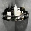 Estante de aleación de aluminio + acero al carbono para baño transfronterizo, instalación sin perforaciones, para almacenamiento de artículos de tocador en baño y WC