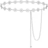 Nueva Cadena de Cintura Geométrica Tallada Retro para Mujer Transfronteriza Metal Elegante Versátil Clásico Occidental Fabricante Productos en Stock Envío Directo