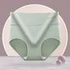 Ropa interior de algodón peinado para mujer de cintura alta, calzones levanta glúteos con estampado de letras de ajenjo, transpirables, antibacterianos, entrepierna