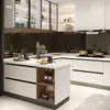 Perfil de Aluminio con Ranura en Forma de U sin Tirador para Gabinete de Cocina, Manija Empotrada para Puerta de Gabinete Inferior en Forma de L, Agujero de Ventilación