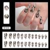 Primavera e verão moda fresca europeia e americana estilo lantejoulas flash vestir Armour Square longa cor sólida olhos brilhantes unhas postiças