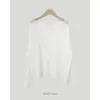 Camisa de Punto Elegante Retro Otoñal Coreana Chic Cuello Redondo Holgada Casual Color Puro Fina Ligeramente Transparente Manga Larga Protección Solar para Mujer