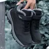 Zapatos para caminar de mediana edad y ancianos otoño e invierno forrados de lana invierno punta redonda algodón en stock cálidos gruesos zapatos de comercio exterior transfronterizo zapatos de hombre