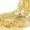 Agujero Horizontal Cristal de Fresa Cristal Facetado Cuentas Sueltas Bombilla de Luz Perlas Destellantes Accesorios para Joyería Hecha a Mano DIY Decoración Colgante para Coche