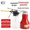Recipiente de óleo transparente de alta pressão para atacado, com ponta de latão, para enchimento e reabastecimento de óleo, pistola injetora de óleo manual.