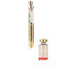 Botella de Vidrio Línea de Proteínas de 10 ml, Frasco para Polvo Liofilizado, Botella con Grabado Láser Dorado de 24K, Botella con Atomizador para Perfume de 15 ml