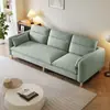 Sofá Moderno Minimalista Nórdico de Tela Técnica para Sala de Estar, Apartamento Pequeño, Doble o Triple en Línea Recta, Modelo Popular