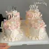 Decoración de Pastel para el Día de la Madre 2025 Hermosa mi mamá Enchufe Acrílico Lazo Vela Cinta Adorno para Vestir