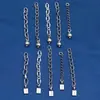 Cadena de Extensión de Plata de Ley con Cadena Plana Retorcida de Pez Pequeño con Cadena Retro Vieja DIY Hecha a Mano Cadena de Acabado con Cuentas