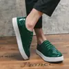 Zapatos Brogue Brillantes de Charol con Cuero Tallado para Hombre, Zapatos Casuales de Moda Estilo Coreano con Aumento de Altura de 6cm8, Tenis Juveniles con Cordones de Tendencia
