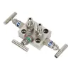 Transmisor de presión diferencial de acero inoxidable 304ss conjunto integrado de tres válvulas válvula de aguja para instrumentación