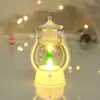Lanterna de cavalo em miniatura com tema de Natal, pequena luz noturna, lamparina a óleo portátil, presente de Natal para crianças de jardim de infância, decoração de panificação e ornamento decorativo