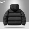 Transfronterizo 2025 Invierno Plano Nailon Algodón Abrigo Bordado Engrosado Abrigo Bollo Cuello Alto Algodón Abrigo de Algodón Suelto para Hombre