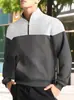 Sudadera con cremallera y cuello alto informal estilo americano a cuadros pequeños, manga larga, punto gofrado para hombre, chaqueta con patrón de rombos Tk
