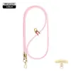 Cordón de alta gama para teléfono móvil 6MM resistente para colgar en el cuello ajustable para exteriores anti-pérdida cuerda trenzada para muñeca delicada oro