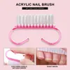 Traje de Arte para Uñas Polvo de Cristal para Arte de Uñas Polvo Blanco Traje Transparente Brillo de 12 Colores Uña Francesa Principiante Aprendizaje en Casa Juego Completo