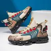 Tênis esportivo casual masculino de tamanho extra transfronteiriço, novos tênis 'dad shoes' de outono, de cano médio e sola macia, tênis de corrida antiderrapantes para homens