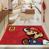 Felpudo de Entrada con Bucle de Seda Mario, Felpudo de Dibujos Animados para Raspar Barro, Felpudo Personalizable, Felpudo para Mesa de Café, Bucle de Seda de Dibujos Animados