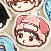 Llaveros populares de felpa bordados con personajes de anime 2D, colgantes y accesorios para decoración de mochilas escolares