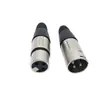 Conector XLR Macho de 3 Pinos Suíço Niquelado Conector XLR Macho de Três Pinos Plug de Microfone de Áudio