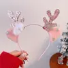 Faixa de Cabeça com Galhos de Natal, Grampo de Cabelo Bola de Pelo da Floresta, Faixa de Cabeça Fofa para Meninas Crianças, Decorações de Natal