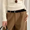 Cinto Fino de Camurça Vintage para Mulheres, Estilo Nicho de Luxo, Adequado para Vestidos e Jeans, Cinto Decorativo Acessório Versátil
