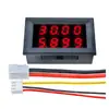 Medidor Digital de Corrente e Tensão DC com LED Vermelho e Azul DC0-200V/10A Cabeça de Amperímetro com Display Duplo de 4 Dígitos
