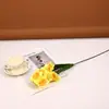 9 narcisos artificiales, adornos de decoración interior para bodas, flores artificiales, flores de plástico, narcisos artificiales individuales, materiales florales simulados
