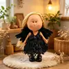 Ropa solo España Mia Potato Muñeca Ropa 24cm Muñeca Vestido de Ángel con Tiras de Plumas Blancas y Negras para Niña