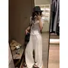 3501 # Calça Casual Feminina para Caminhada, Verão 2025, Proteção Solar, Solta, Leve, Fluida, Fresca, Perna Larga, Comprimento Total