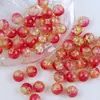Cuentas de Cristal de Explosión Agrietada con Degradado de Dos Colores de 10 mm Hechas a Mano para Joyería DIY Mismo Estilo que Dunhuang Changyue Jinming