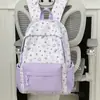 Mochila Pequeña Dulce Suave Linda de Gato de Dibujos Animados Rosa y Blanca Energética para Estudiante Fiesta Picnic Fotografía