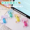 Marcador Fluorescente Vermelho Yidu com Fita Corretiva para Estudantes Usarem Mini Caderno Notas Pontos-Chave Coloridos Papelaria Criativa