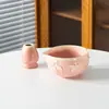 Tazón de Matcha con Forma de Corazón Estilo Japonés con Pico, Tazón con Lazo, Soporte para Batidor de Té, Más Vendido en Amazon, Venta Directa desde Changji
