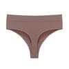 Ruso M-3XL Mismo Color Algodón Puro Entrepierna Tanga Cintura Media Hilo Transparente Sin Costuras Tanga para Mujer Grande U Mismo Estilo
