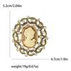Broche de aleación de diamantes con forma de cabeza de belleza retro, personalizado, creativo y de gran venta, venta directa de fábrica, nuevo, en Europa y Estados Unidos