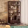 Armário de exposição antigo sala de chá de escritório prateleira de armazenamento novo estilo chinês tela de sala de estar entrada armário de vinho armário multi-tesouro estante de livros armário de exposição